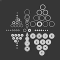 Various Mechanical Equipment Components Including Gears Washers Bolts Nuts And Spacers