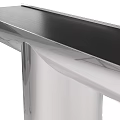 Modern Stainless Steel Single Basin Sink With Pedestal And Sleek Surface