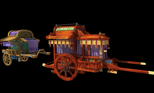 New Chinese carriage 3d model