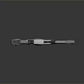 Futuristic Sci-Fi Energy Weapon With Metallic Structure Blue Glowing Lines And Sleek Grip