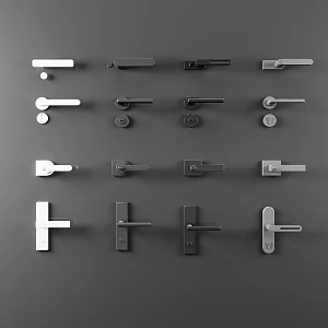 Modern door handle door handle 3d model