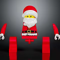 Festive Christmas Themed Furniture Decorative Ornament With Lego Santa Design