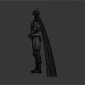 Detailed Batman 3D Model Character With Cape Mask And Muscular Costume