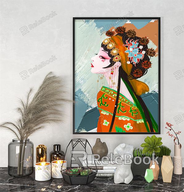 modern figure painting decorative painting model