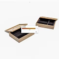 Brown Open Storage Boxes With Multiple Compartments For Organizing Items