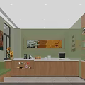 School Library Reading Area With Wooden Ceiling Green Walls Engraved Wooden Wall Bookshelves And Tables