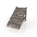 Wooden Slatted Chaise Lounge With Sturdy Frame For Outdoor Relaxing Natural Style Furniture