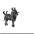 Game And Movie Fantasy Horse Character With Ornate Design Intricate Details And 3D Model Features