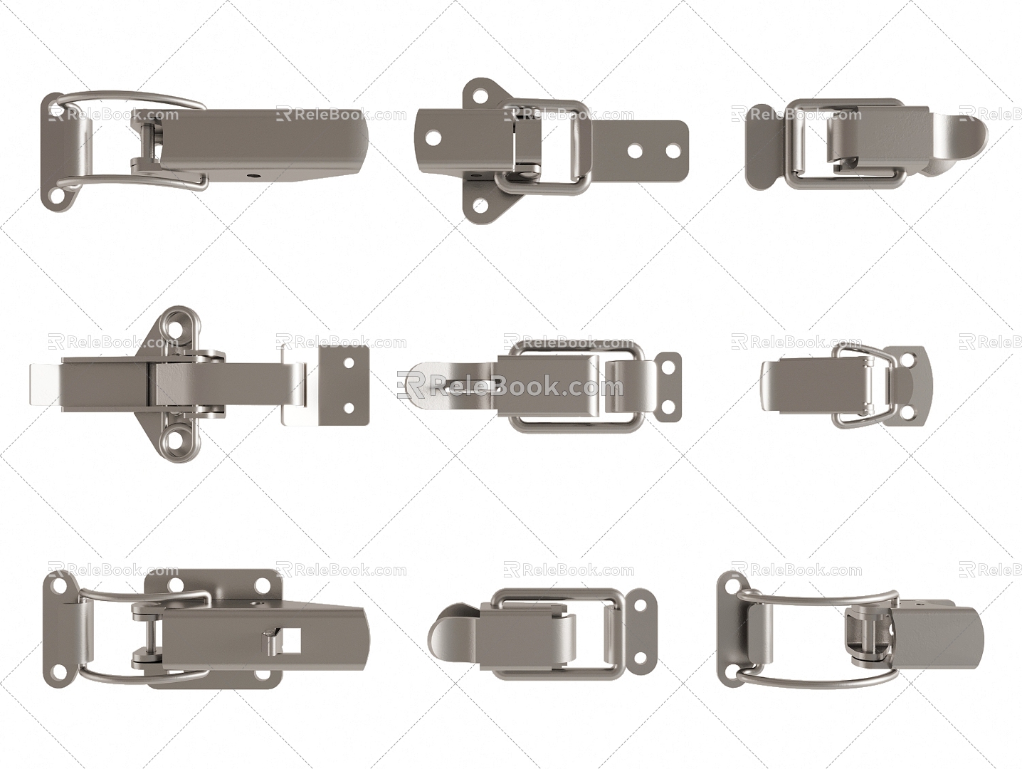 Lockset Tower Lock Hardware Lock Slide Lock Buckle 3d model