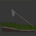 Modern Hoe Insect Catching Net 3d model