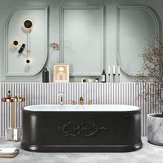 Light Luxury Bathtub 3d model