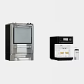 Modern Kitchen Appliances Built In Oven And Coffee Machine With Stainless Steel Design