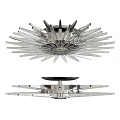 Elegant Modern Ceiling Light With Spiked Radial Chrome Design And Layered Structure 3d model