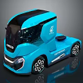 IVECO Blue Truck Futuristic Design With ETP FORWARD Branding Modern Wheels And Aerodynamic Structure