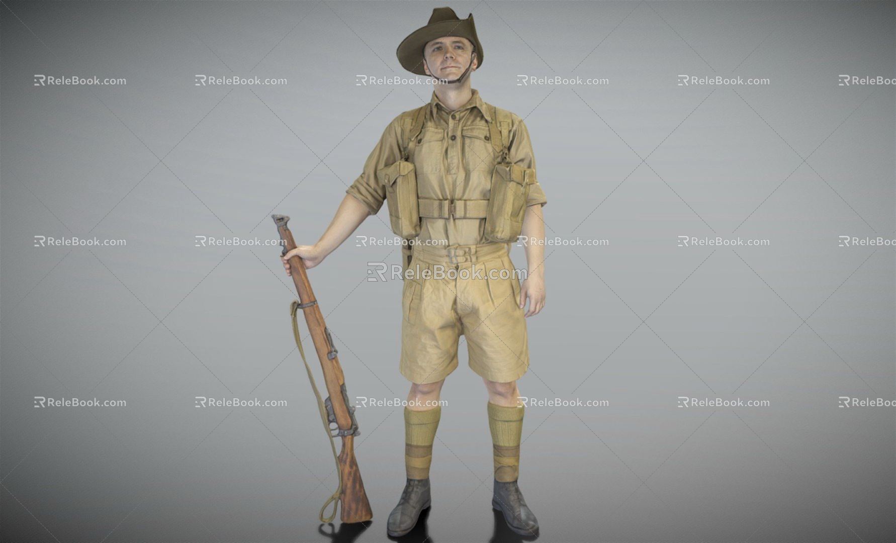 Modern Man Australian Infantry Gun Soldier Soldier model