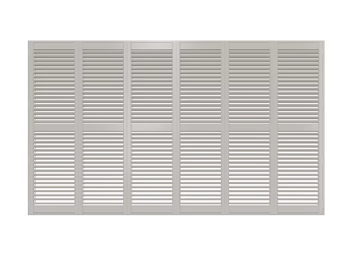 Gray Louvered Floor To Ceiling Window For Modern Interior Design 3d model