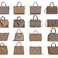 Fashionable Brown Handbags Collection With Various Styles Different Patterns And Designs