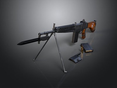 rifle semi-automatic rifle combat rifle battle rifle carbine war rifle attack rifle 3d model