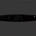 Intricate Decorative Sword With Red Handle Black Blade And Ancient Ornate Patterns