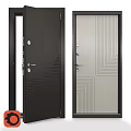 Modern Flush Doors With Geometric Line Patterns In Dark And Light Tones