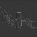 Open Metal Frame Structures In Various Shapes With Support Legs For Scene Construction