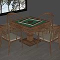 New Chinese Mahjong Table and Chair Mahjong Table 3d model