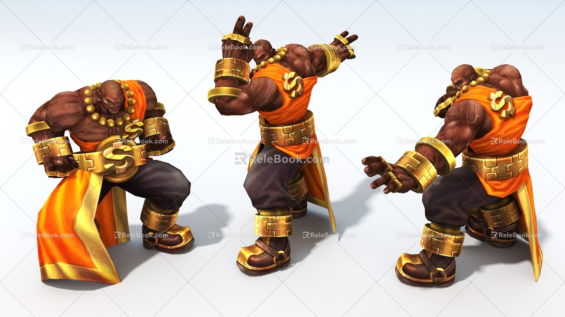 Golden Samurai Samurai Game Characters Virtual Characters 3d model