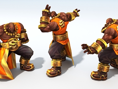 Golden Samurai Game Characters Virtual Characters 3d model