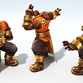 Golden Samurai Samurai Game Characters Virtual Characters 3d model