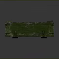 Vintage Green Wooden Storage Box With Metal Clasps For Home Use