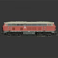 Red And White Train Model With Windows Black Wheels On Black Background Reflection