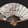 Traditional Chinese Fan Decorative Wall Hangings With Elegant Classic Patterns
