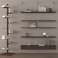 Middle Ancient Silent Bookshelf Middle Ancient Style Metal Floor Book Wall Hanging Bookshelf Full Wall Bookshelf 3d model