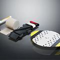 Medical Supplies Kit With Bandage Roll Adjustable Strap And Perforated Pad