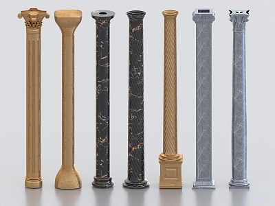 Roman Column Stone Carved Column Stone Column Bronze Column Garden Stone Column Marble Column Classical Column model