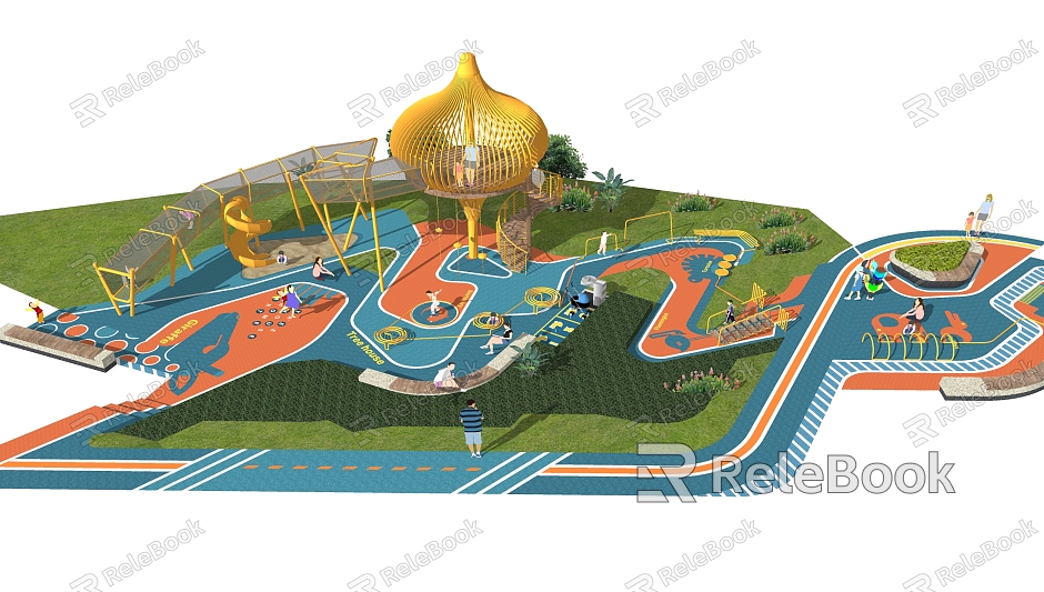 Modern play equipment Children's play equipment model