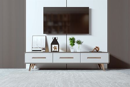 Light Luxury TV Cabinet 3d model