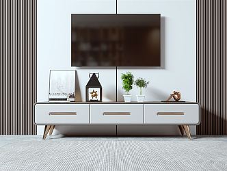 Light Luxury TV Cabinet 3d model