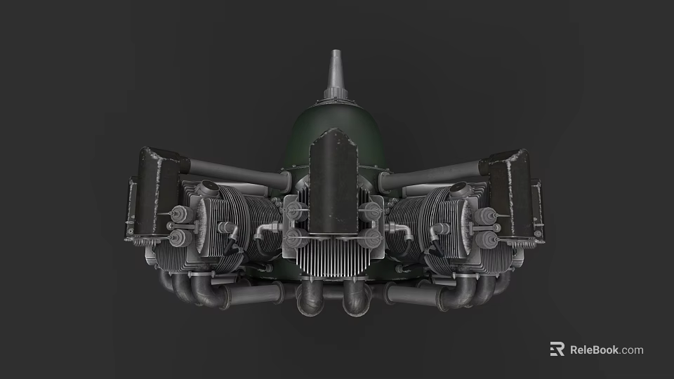 3D Rendered Industrial Mechanical Device With Conical Top And Metal Components 3d model 