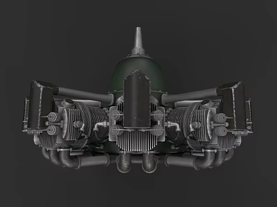 3D Rendered Industrial Mechanical Device With Conical Top And Metal Components 3d model