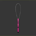 Pink Female Silhouette Charm With Silver Loop For Clothing Accessories