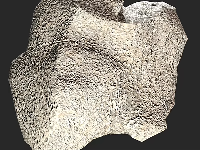 Natural Rural Landscape Featuring Large Weathered Stone In Scenic Countryside Setting 3d model