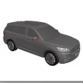 Two Gray SUV Car Models Shown In Front And Rear Views 3d model