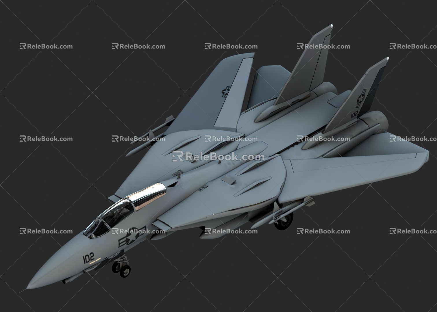 U.S. Army F14 Panda Aircraft 3d model