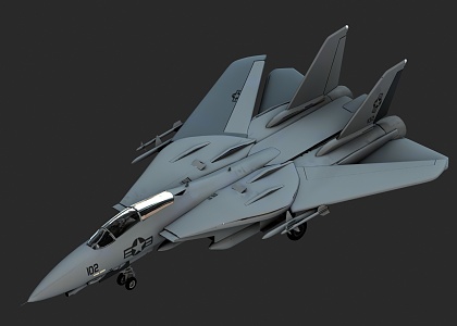 U.S. Army F14 Panda Aircraft 3d model