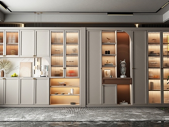 Modern Bookcase On-site Storage Bookcase 3d model