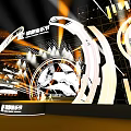 Vibrant Music Festival Stage With Bright Lighting And Decorative Background Elements
