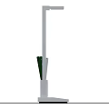 White Desk Lamp With Pen Holder Calendar And Modern Sleek Design