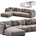 Casual Sofa Combination Casual Sofa Pillow Blanket Living Room Sofa Multi-person Sofa Home 3d model