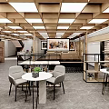 Modern Leisure Area With Wooden Ceiling Sofa Coffee Table And Open Design